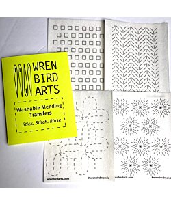 Wren Bird Arts klisterlappar med lagningsmönster nr 3 Gul