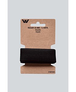 Resår midjeresår 25 mm svart