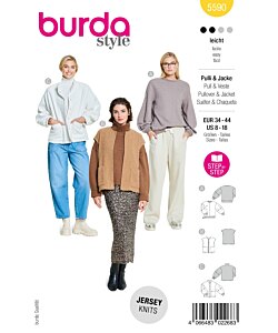 Burda 5590 pullover jacka väst