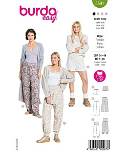 Burda 5591 byxa shorts