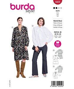 Burda 5605 klänning blus