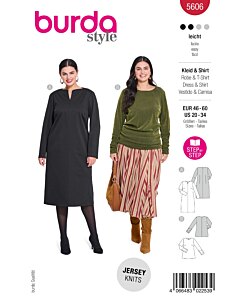 Burda 5606 jerseyklänning jerseytop