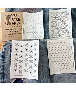 Wren Bird Arts klisterlappar med lagningsmönster nr 8 brun