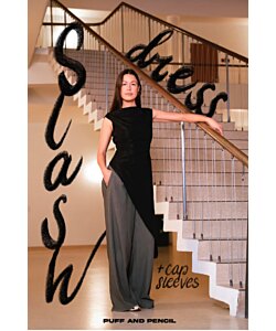 Puff and Pencil Slash Dress x Cap Sleeve