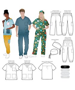 Style Arc Flossy Woven Scrubs
