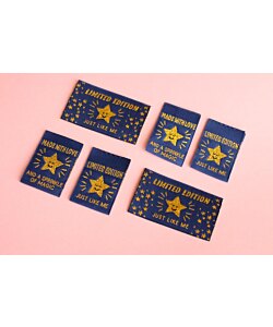 Tygetikett tygmärke 6 st Starry Night