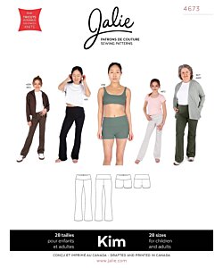 Jalie 4673 Kim Foldover Waist Yoga Pants/Shorts