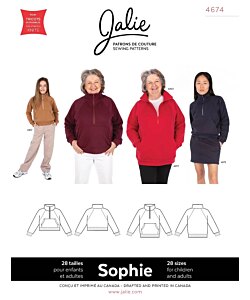 Jalie 4674 Sophie Half-zip Sweatshirt