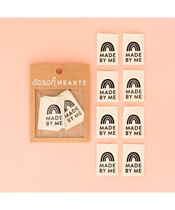 Sarah Hearts Tygetikett tygmärke 8 st 
