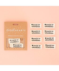 Sarah Hearts Tygetikett tygmärke 8 st 