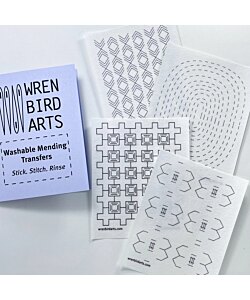 Wren Bird Arts klisterlappar med lagningsmönster nr 5 lavendel