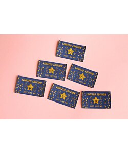 Tygetikett tygmärke 5 st 