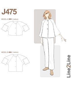Line2Line 475 Loose jacket with raglan sleeves
