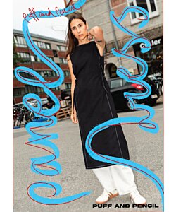 Puff and Pencil Panel Dress