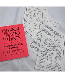 Wren Bird Arts klisterlappar med lagningsmönster nr 2 röd