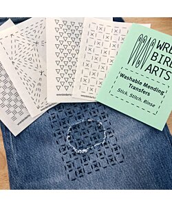 Wren Bird Arts klisterlappar med lagningsmönster nr 4 turkos