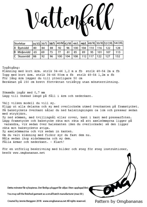 Omgbananas Vattenfall klänning Omgbananas Vattenfall klänning