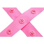 Farbenmix tryckknappsband rosa 1 m