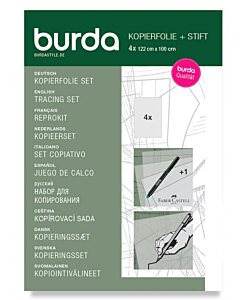 Burda mönsterplast set med penna