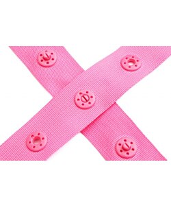Farbenmix  tryckknappsband rosa 1 m