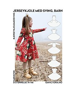 Ida Victoria Jerseykjole med sving barn