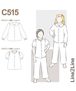 Line2Line 515 Puff sleeve shirt barn