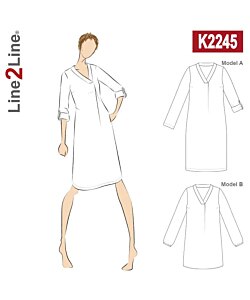 Line2Line 2245 shirtdress with pleat