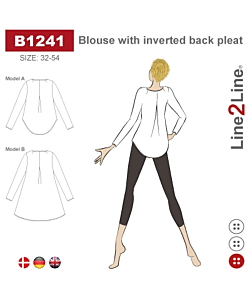 Line2Line 1241 Blouse with inverted back pleat