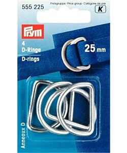 Prym D-ring Zink Silver 25 mm  4 st