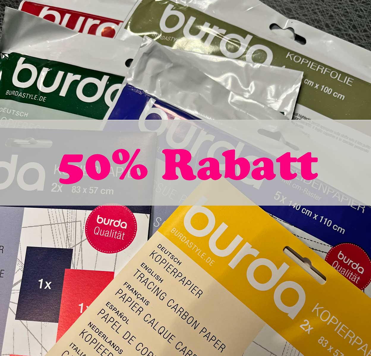 50% rabatt på mönster- och markeringspapper